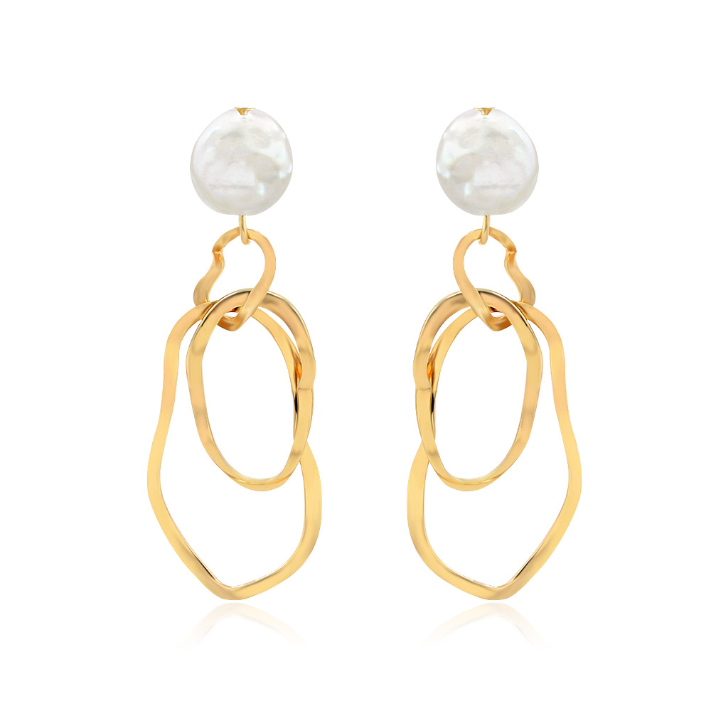 Fresh Water Pearl Earrings Baroque Asymmetrical